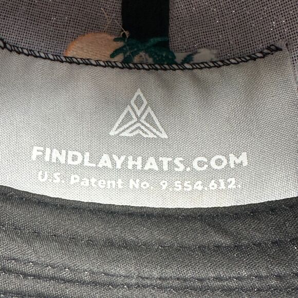 Findlay Rope Snapback Hat Cap Men's One Size Palm Trees Sun Boat Black Gray - Picture 7 of 8